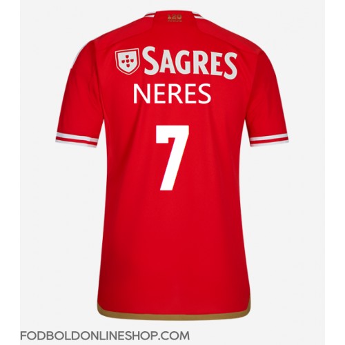 Benfica David Neres #7 Hjemmebanetrøje 2023-24 Kortærmet